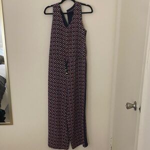 Tommy Hilfiger Navy, Red, White Geometric Jumpsuit
